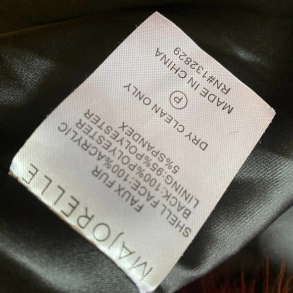 NWT MAJORELLE Luka Faux Fur Coat in Sequoia, Size Small - Picture 9 of 12